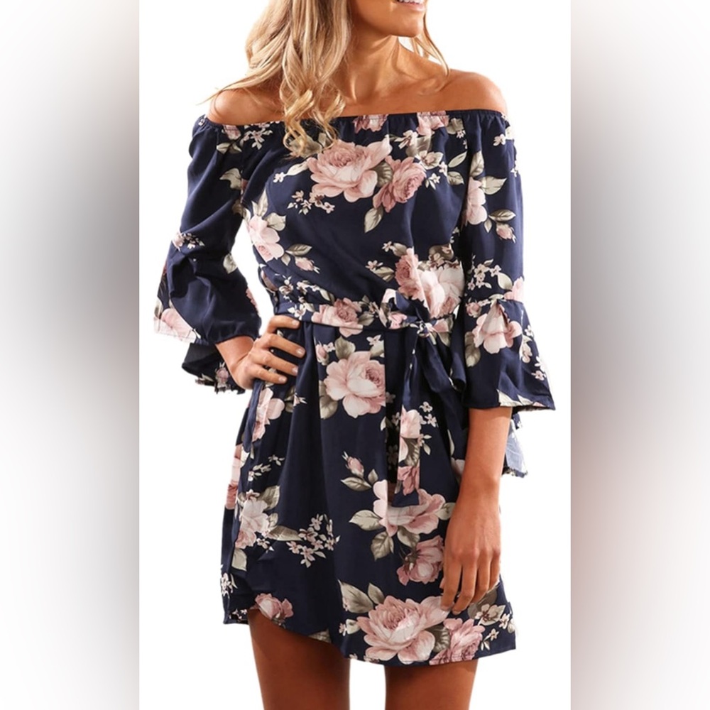 Off the Shoulder Floral Dress